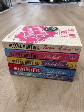Helena Hunting Pucked Series Paperback Set - Pink/Yellow/Blue/Purple/Cream